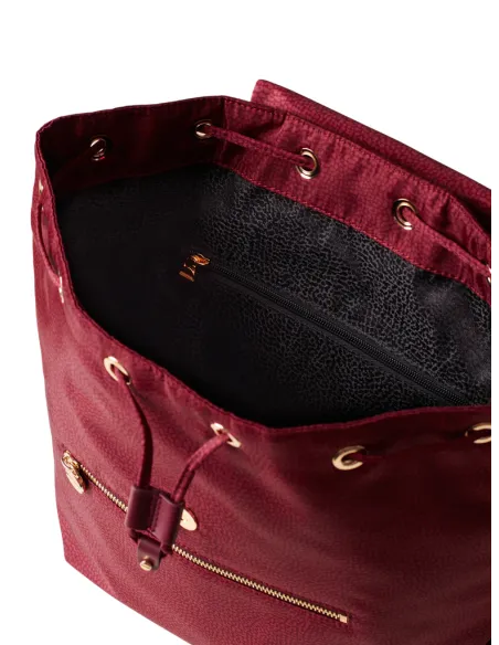 Borbonese Damenrucksack mit Klappe, merlot