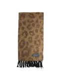 Damenschal mit Animal-Print und Fransen Piquadro, braun