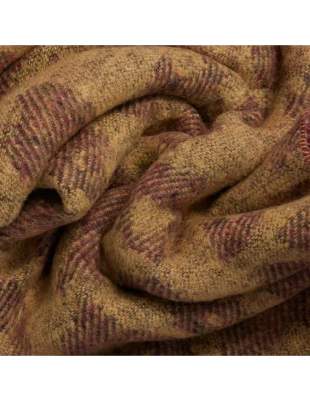 Sciarpa donna con frange Piquadro, cuoio-bordeaux