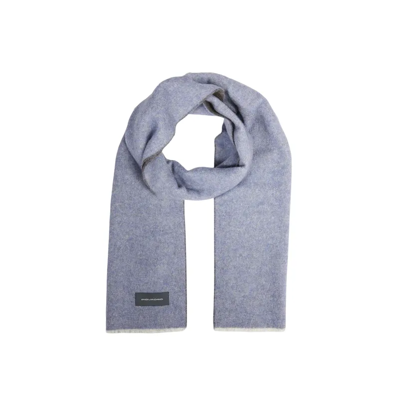 Sciarpa uomo double-face Piquadro, azzurro-marrone 2