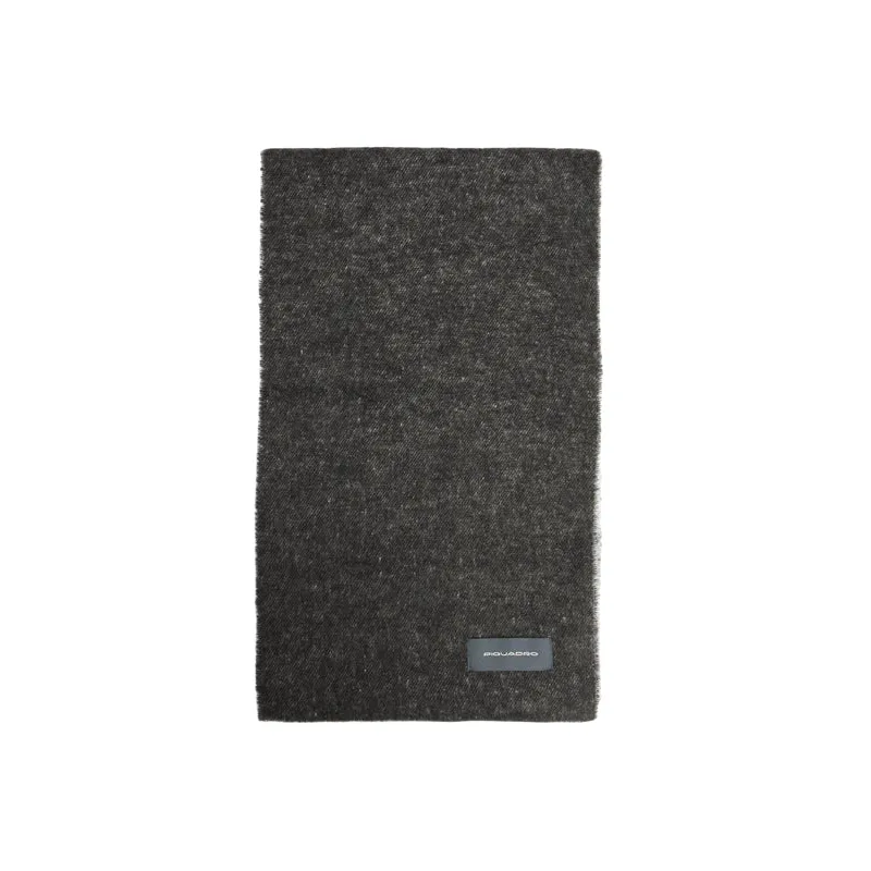 Piquadro double-face men's scarf, black-grey