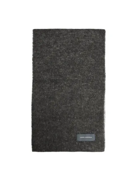 Piquadro double-face men's scarf, black-grey