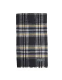 Piquadro men's scarf with madras check pattern, blue