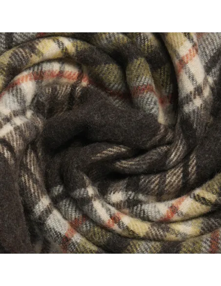 Sciarpa uomo con motivo madras check Piquadro, marrone scuro