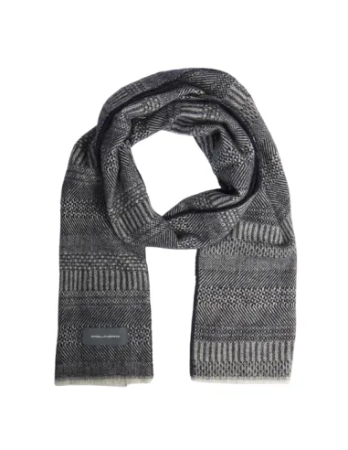 Piquadro men's scarf in pure wool,...