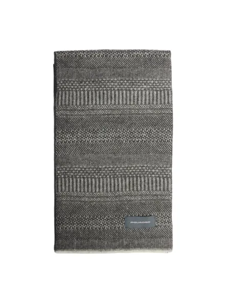 Piquadro men's scarf in pure wool, grey