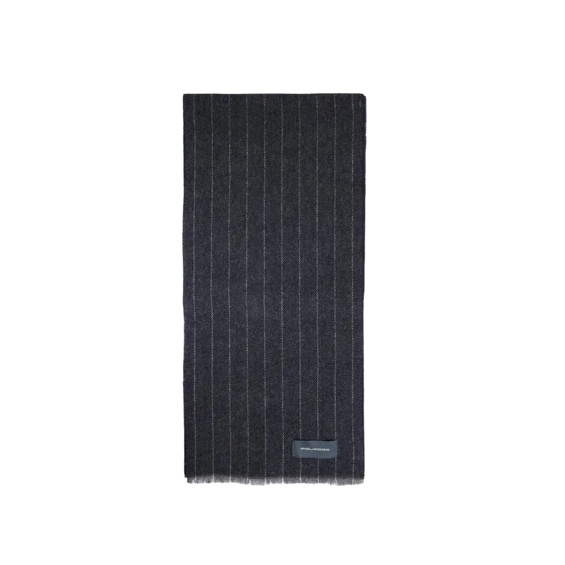 Piquadro men's scarf in 100% pure wool, blue