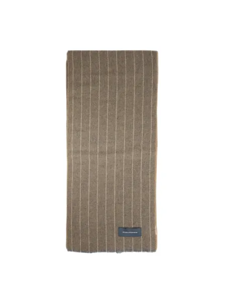Sciarpa uomo in pura lana 100% Piquadro, marrone