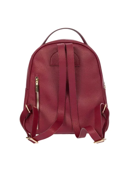 Bric's Gondola Leder-Rucksack Damen, Rubinrot, Italienische Eleganz