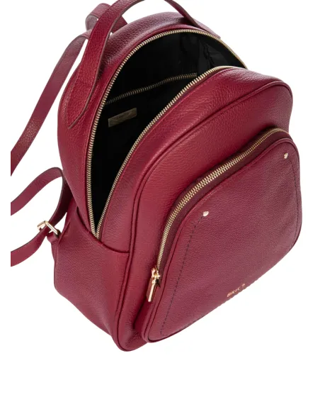 Bric's Gondola Leather Backpack, ruby red, Italian Elegance for Women