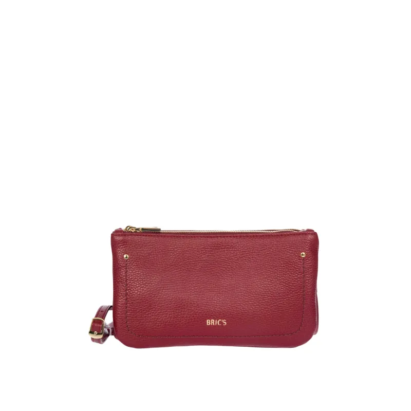 Bric's Gondola Leather Crossbody Bag, ruby red, Italian...