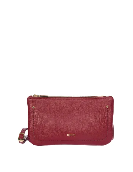 Bric's Gondola Leather Crossbody Bag, ruby red, Italian Elegance