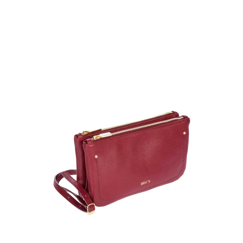 Bric's Gondola Leather Crossbody Bag, ruby red, Italian... 2