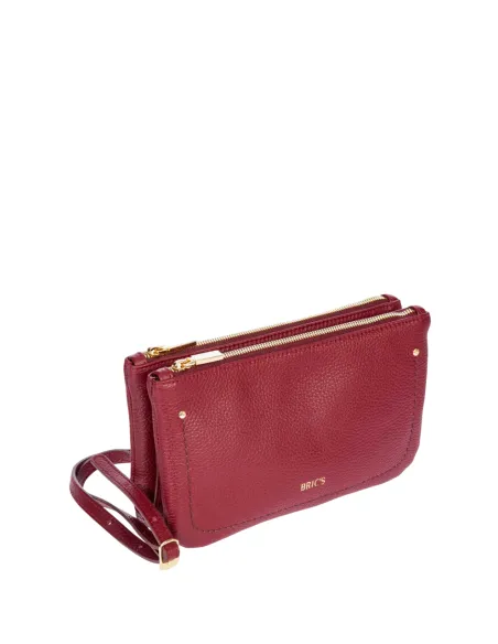 Bric's Gondola Leather Crossbody Bag, ruby red, Italian Elegance