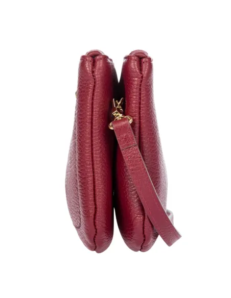 Bric's Gondola Leather Crossbody Bag, ruby red, Italian Elegance