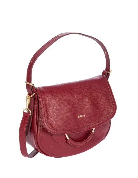 Borsa a spalla in pelle Brics Gondola , bordeaux