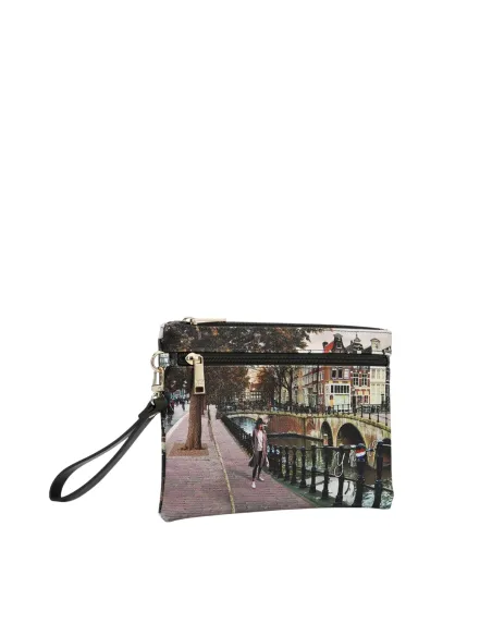 Ynot Yes Bag Pochette mit Griff elegante Damen Clutch Tasche, Amsterdam Bridge