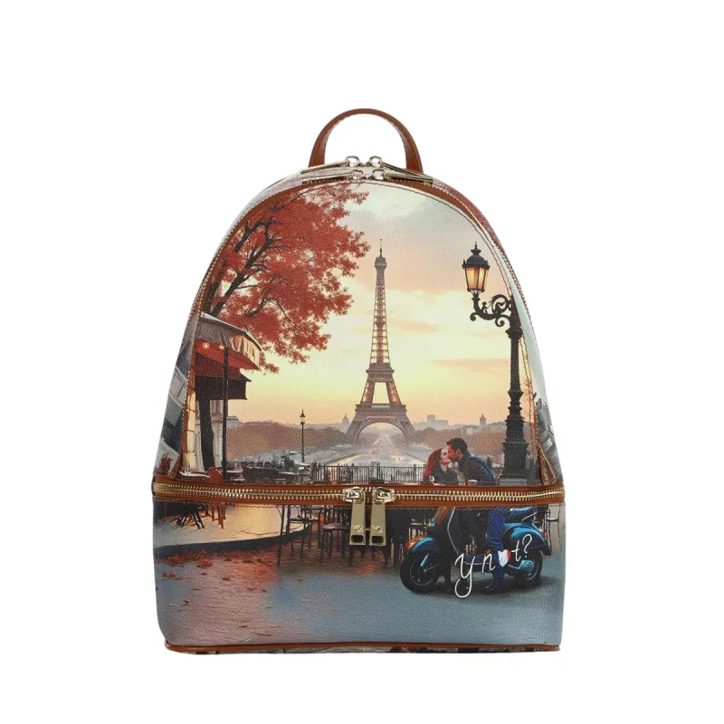 Zaino donna con due comparti Ynot, kisses from Paris