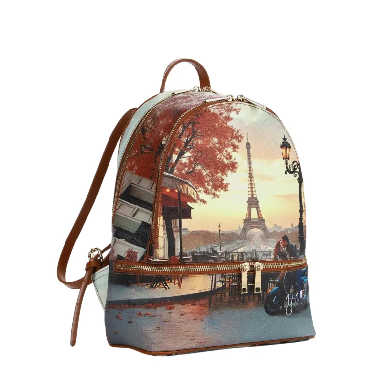 Ynot Yes Bag Rucksack Damen bedruckter Stoff elegant und... 2