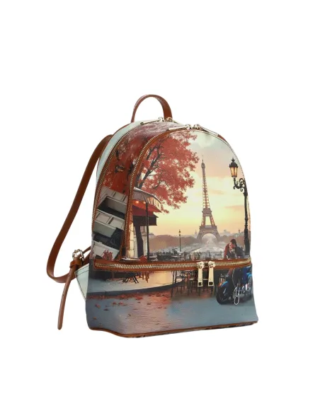 Ynot Yes Bag printed fabric backpack for women stylish and practical, kisses from Paris
