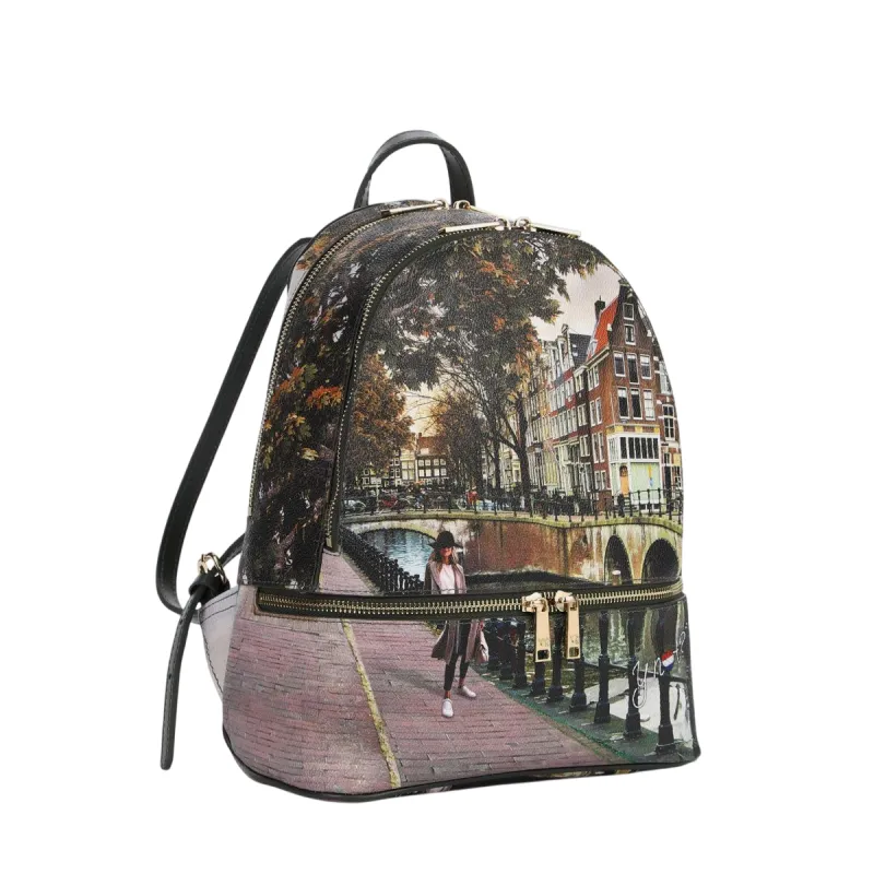 Ynot Yes Bag printed fabric backpack for women stylish... 2