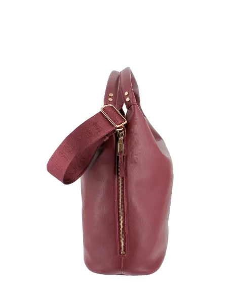 Borsa hobo L con manici e tracolla Liu Jo, red wine