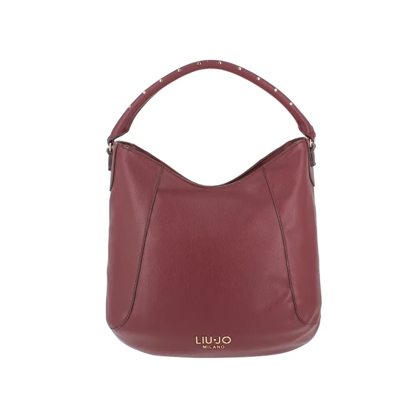 Liu Jo Damen Schultertasche mit kurzer Trageriemen, Rotwein