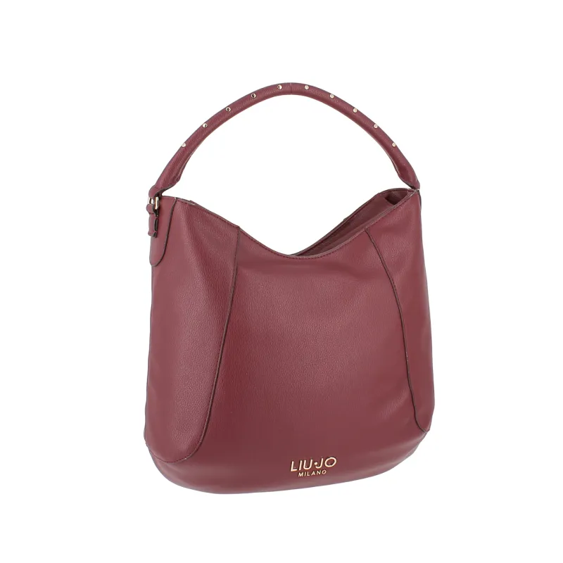 Liu Jo Damen Schultertasche mit kurzer Trageriemen, Rotwein 2