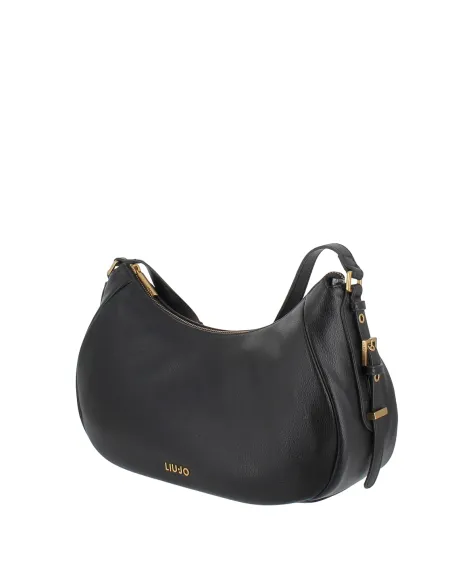 Liu Jo Damen Schultertasche Mittelgross mit Verstellbarem Riemen, schwarz