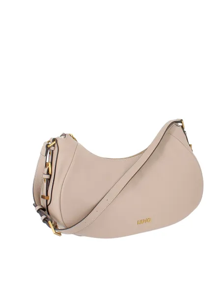 Liu Jo Damen Schultertasche Mittelgross mit Verstellbarem Riemen, beige