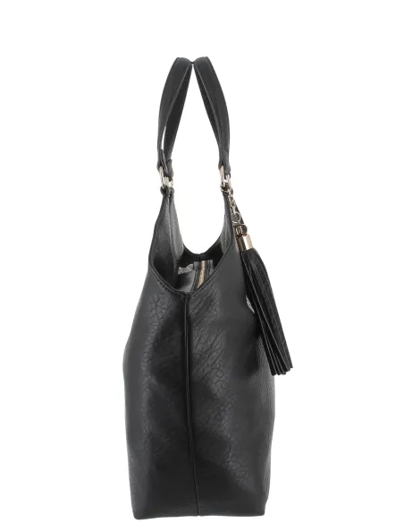 Liu Jo Grosse Damen Shopping Tasche mit Verstellbarem Riemen, schwarz