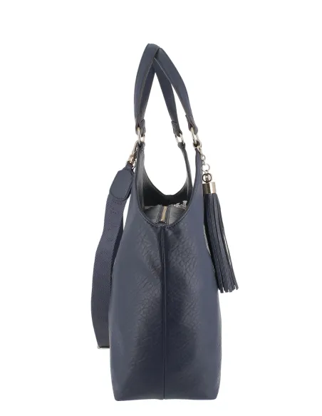 Liu Jo Grosse Damen Shopping Tasche mit Verstellbarem Riemen, blau