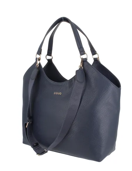 Liu Jo Grosse Damen Shopping Tasche mit Verstellbarem Riemen, blau