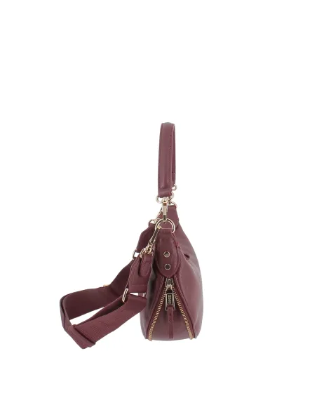 Liu Jo Small Expandable Shoulder Bag with Adjustable Strap, red wine