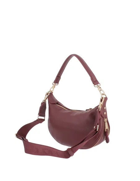 Liu Jo Small Expandable Shoulder Bag with Adjustable Strap, red wine