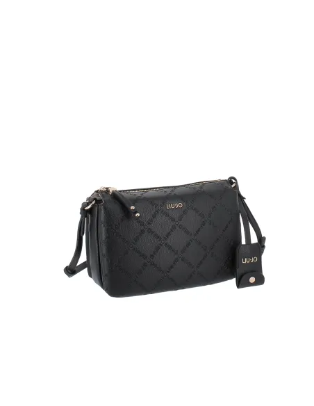Borsa a tracolla Liu Jo con tre comparti, nera