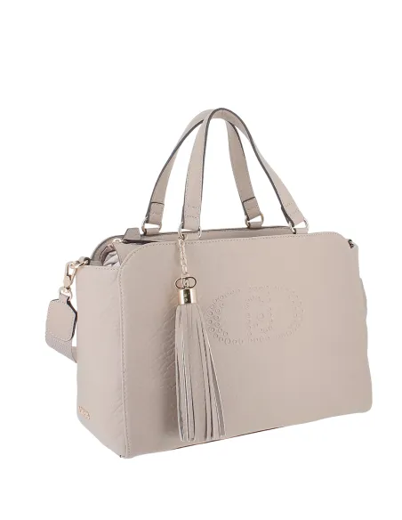 Liu Jo Damen Handtasche mit Verstellbarem Schulterriemen, creme