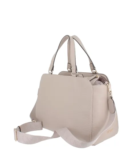 Liu Jo Women's handbag with Adjustable Removable Strap, cream