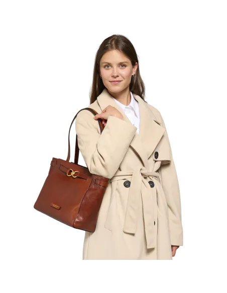 The Bridge Isotta Shopper Damen aus Naturleder, braun