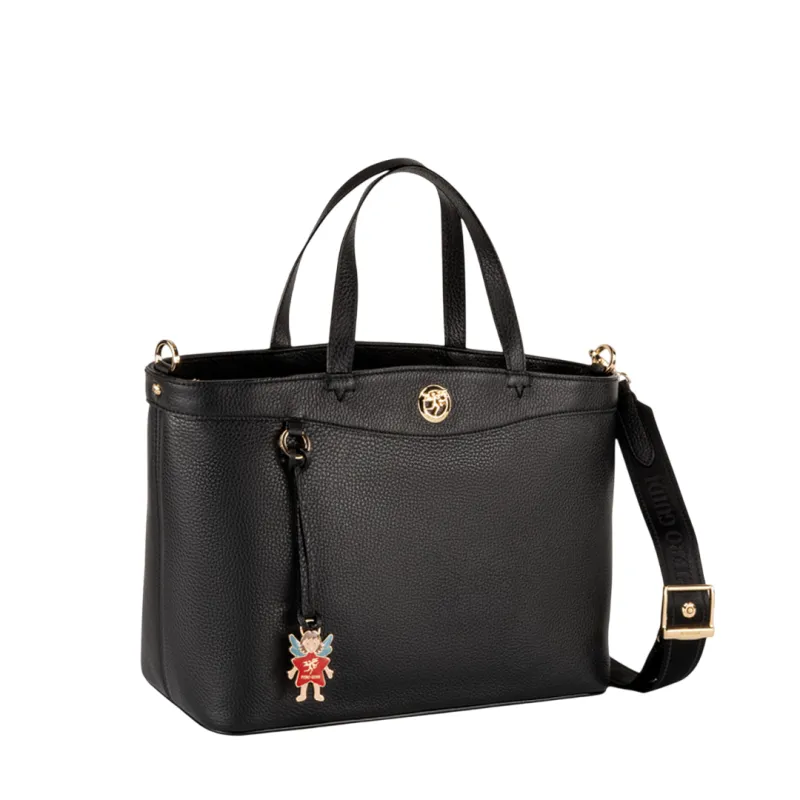 Piero Guidi Leder-Handtasche, schwarz 2
