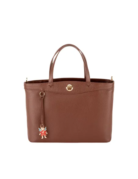 Borsa due manici in pelle Piero Guidi, marrone