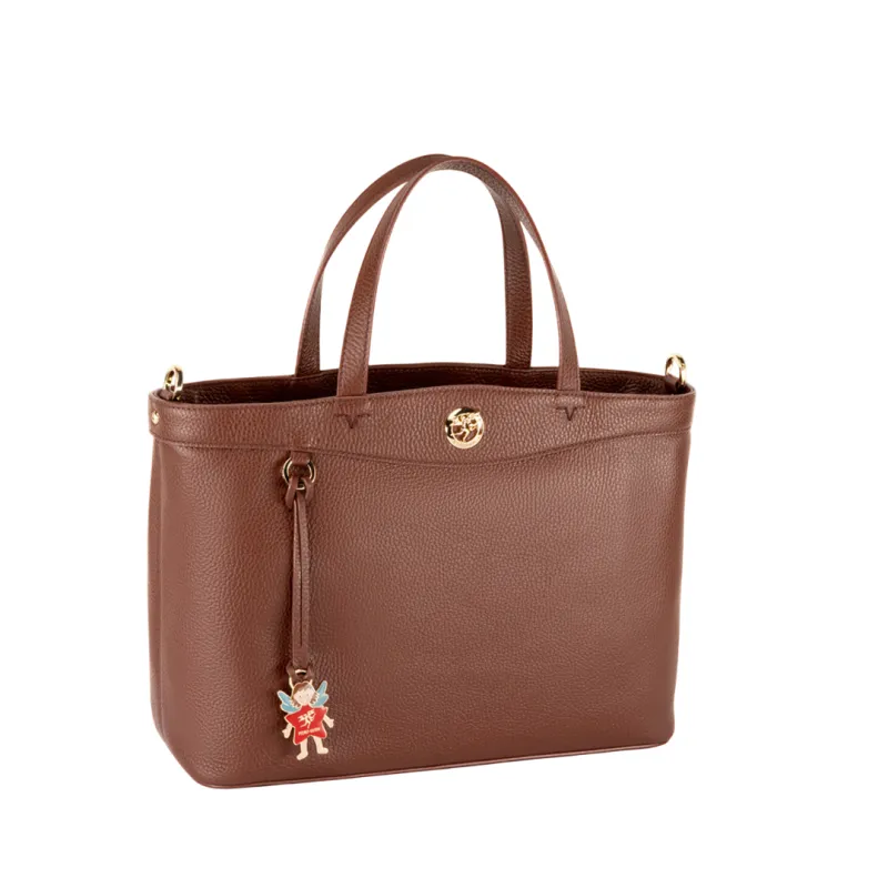 Piero Guidi leather handbag, brown 2