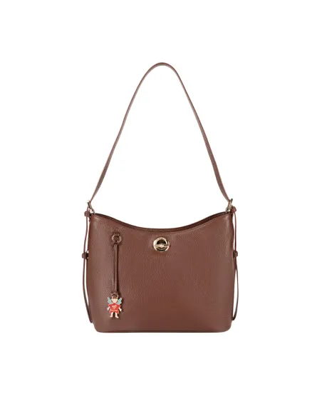 Borsa a spalla in pelle Piero Guidi Alida, marrone