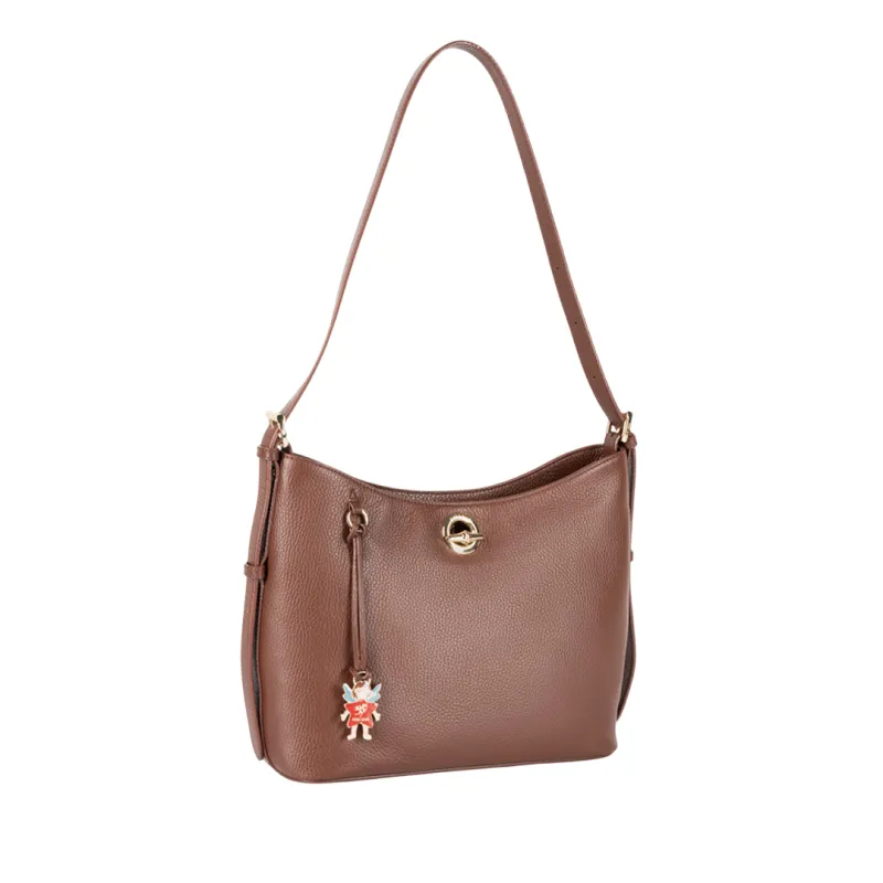 Borsa a spalla in pelle Piero Guidi Alida, marrone 2