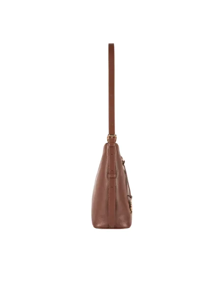 Piero Guidi Alida Shoulder Bag in Calfskin Leather, brown
