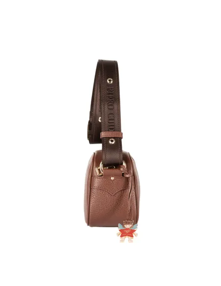 Piero Guidi Ursula Small Crossbody in Calfskin, brown
