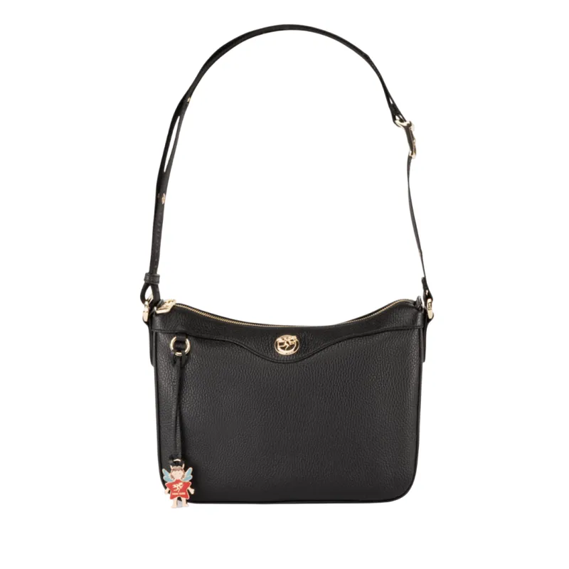 Borsa a tracolla in pelle Piero Guidi Beatrice, nera