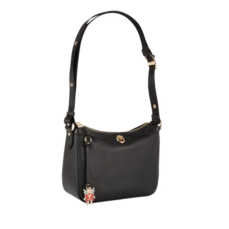 Borsa a tracolla in pelle Piero Guidi Beatrice, nera 2