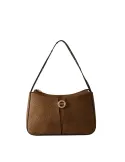 Borbonese Tulip Women's Shoulder Bag in OP Canvas and Leather