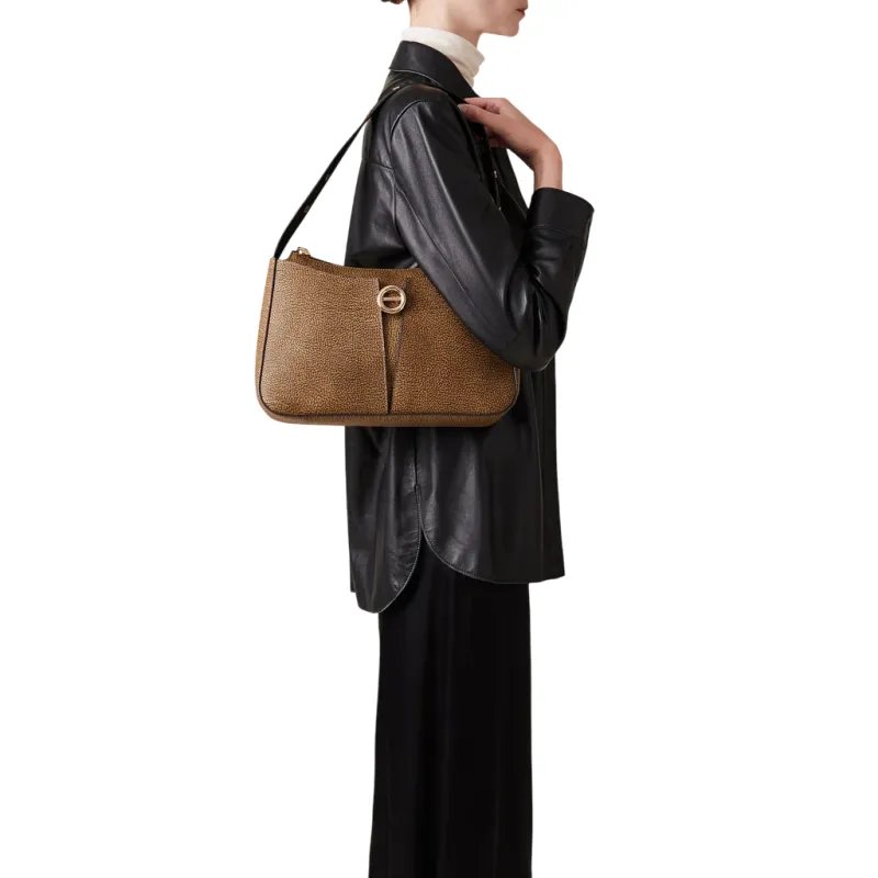 Borsa hobo Borbonese, op naturale-nero 2